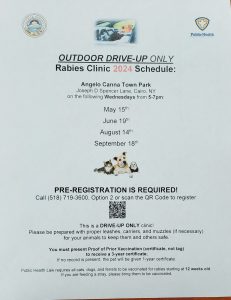 2024 Free Rabies Drive-Up Clinic - Registration Required @ Angelo Canna Town Park